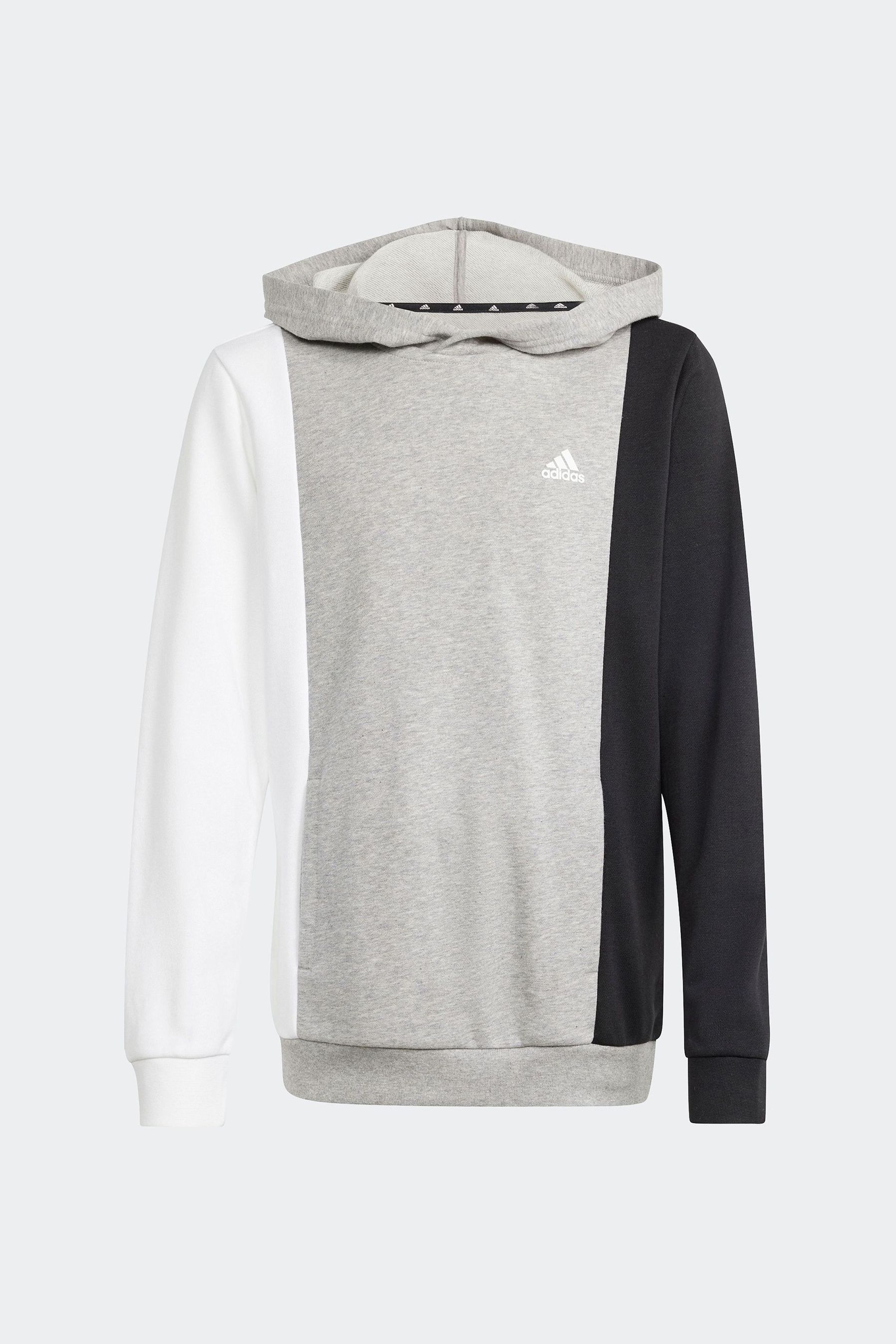 Adidas essentials colorblock hooded sweatshirt deals