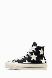 Converse Black/Red Chuck Taylor All Star Lift Star Print Trainers - Image 9 of 13