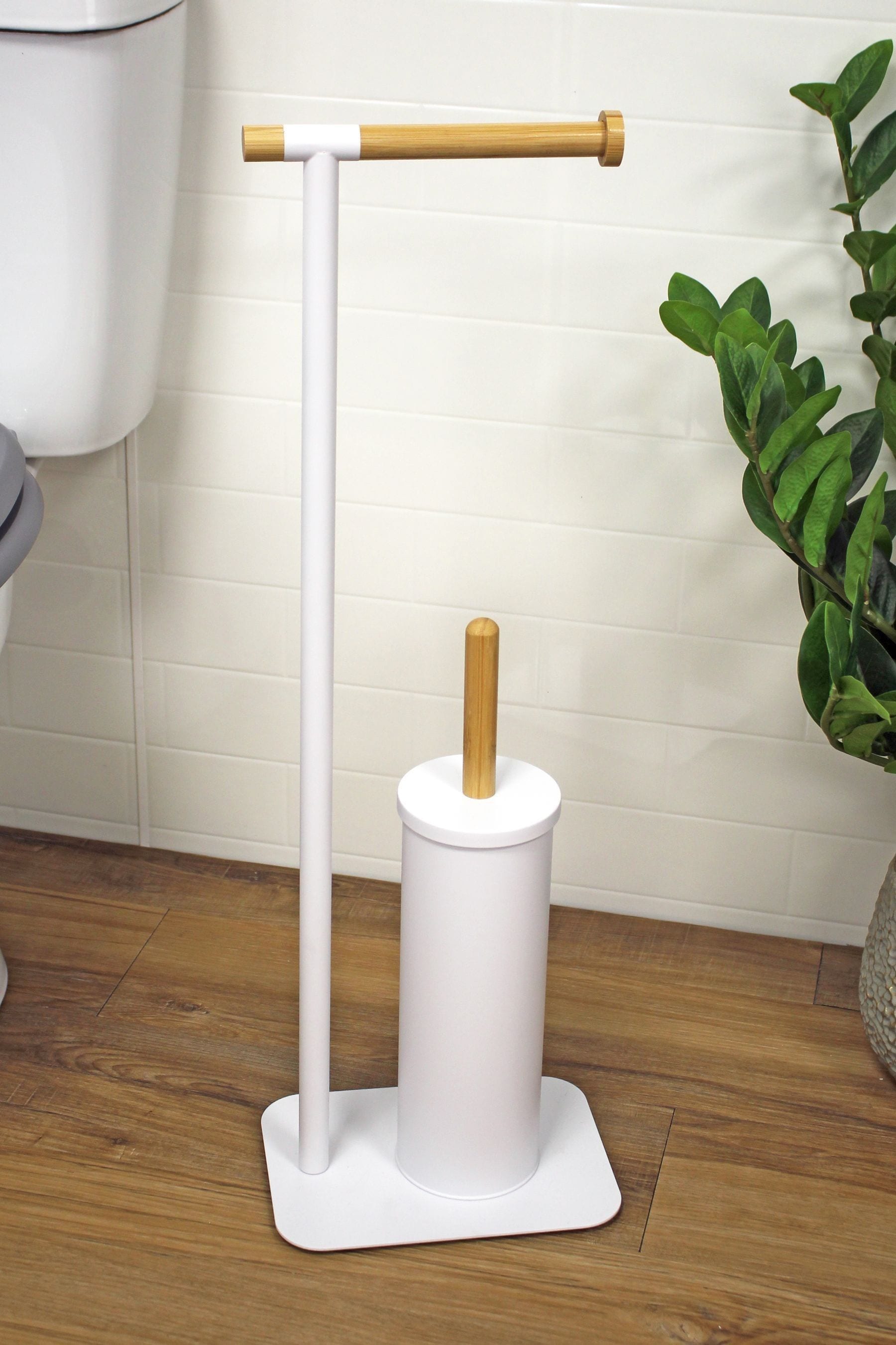 Buy Showerdrape White Sonata Toilet Roll and Toilet Brush Holder