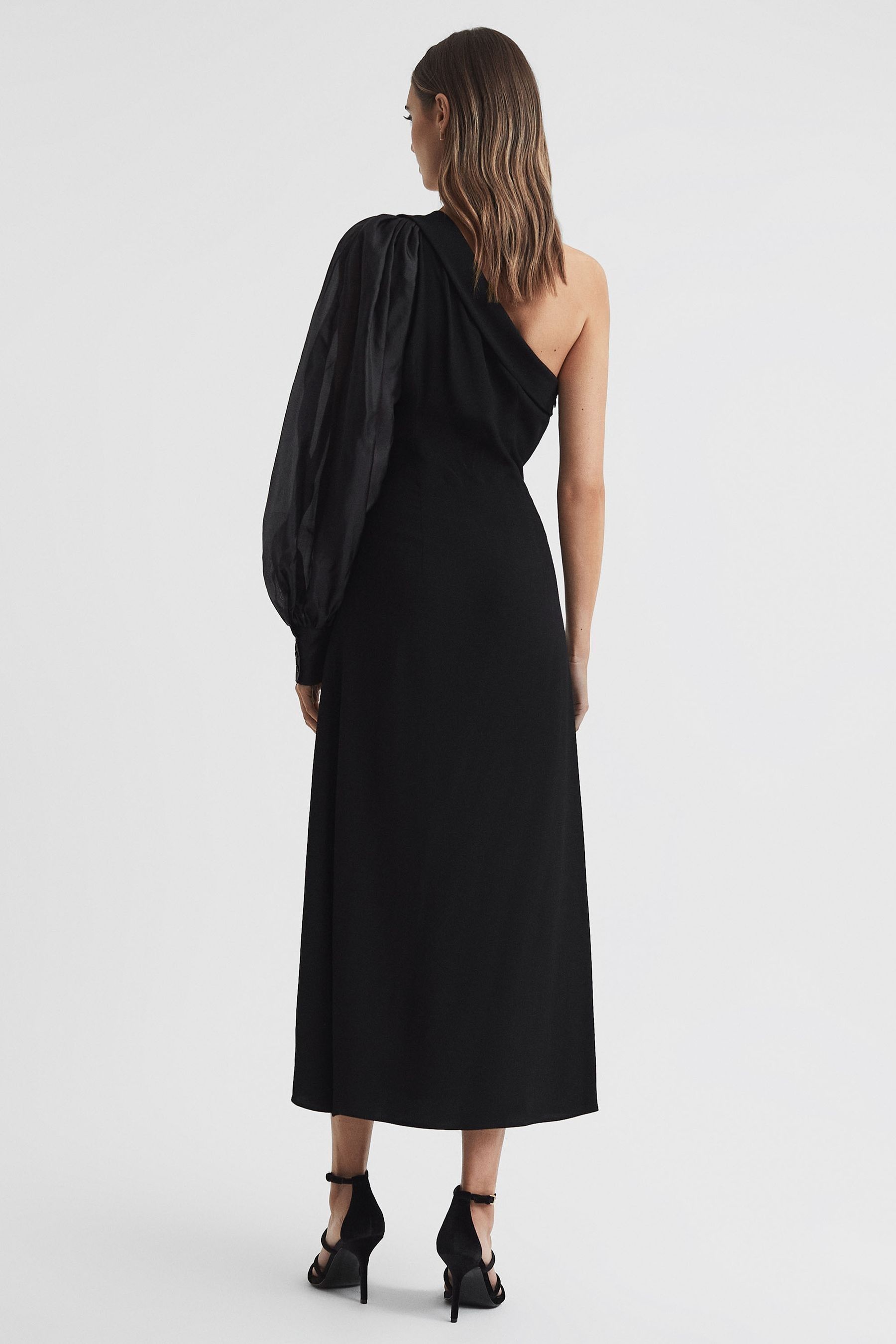 Blouson sleeve midi dress shop