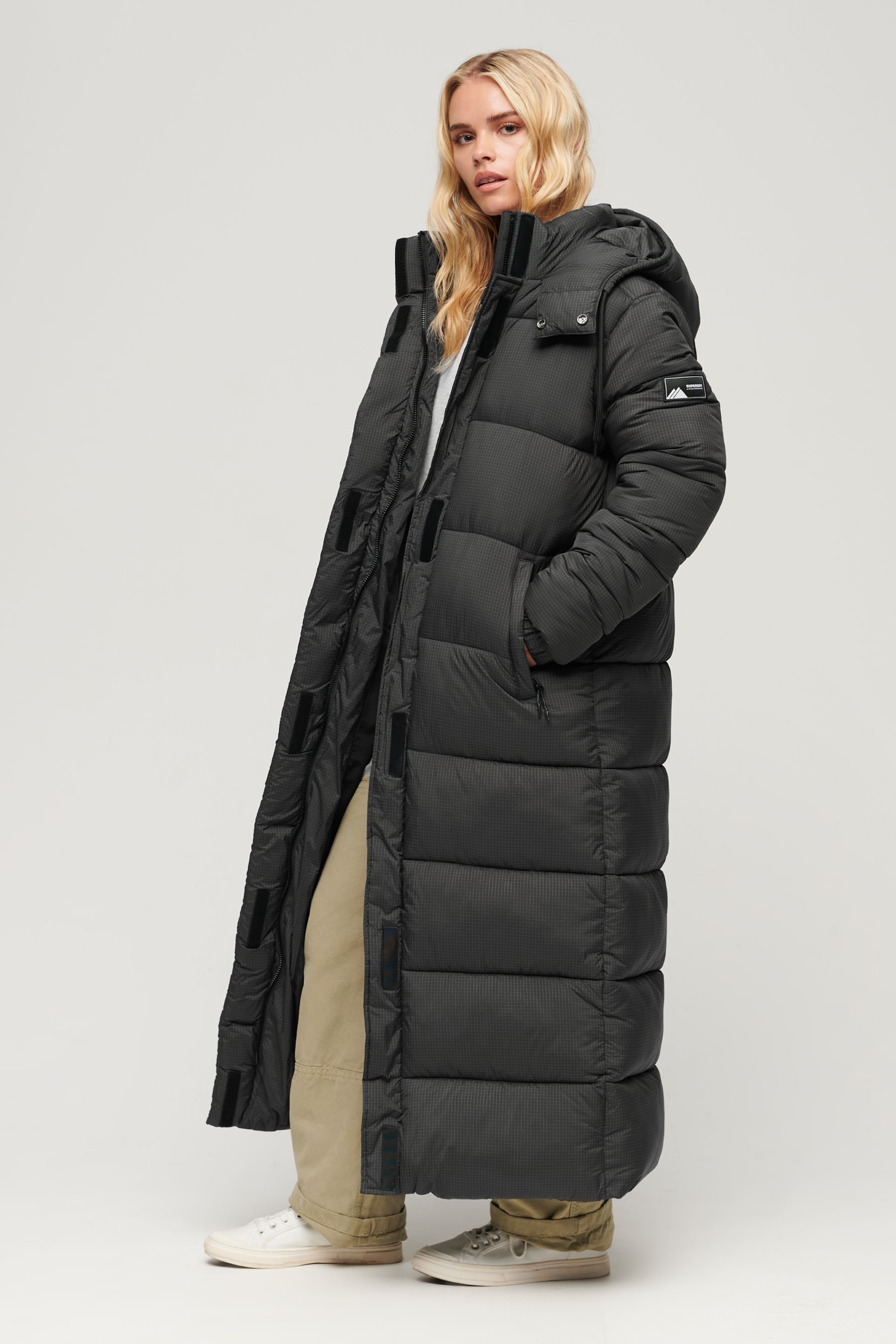 Buy Superdry Black Ripstop Longline Puffer Jacket from the Next UK online shop