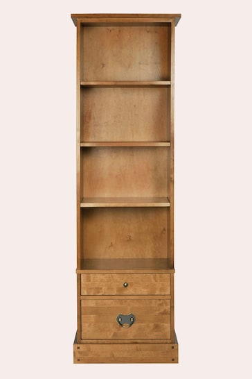 Laura Ashley Honey Gold Garrat 2 Drawer Single Bookcase