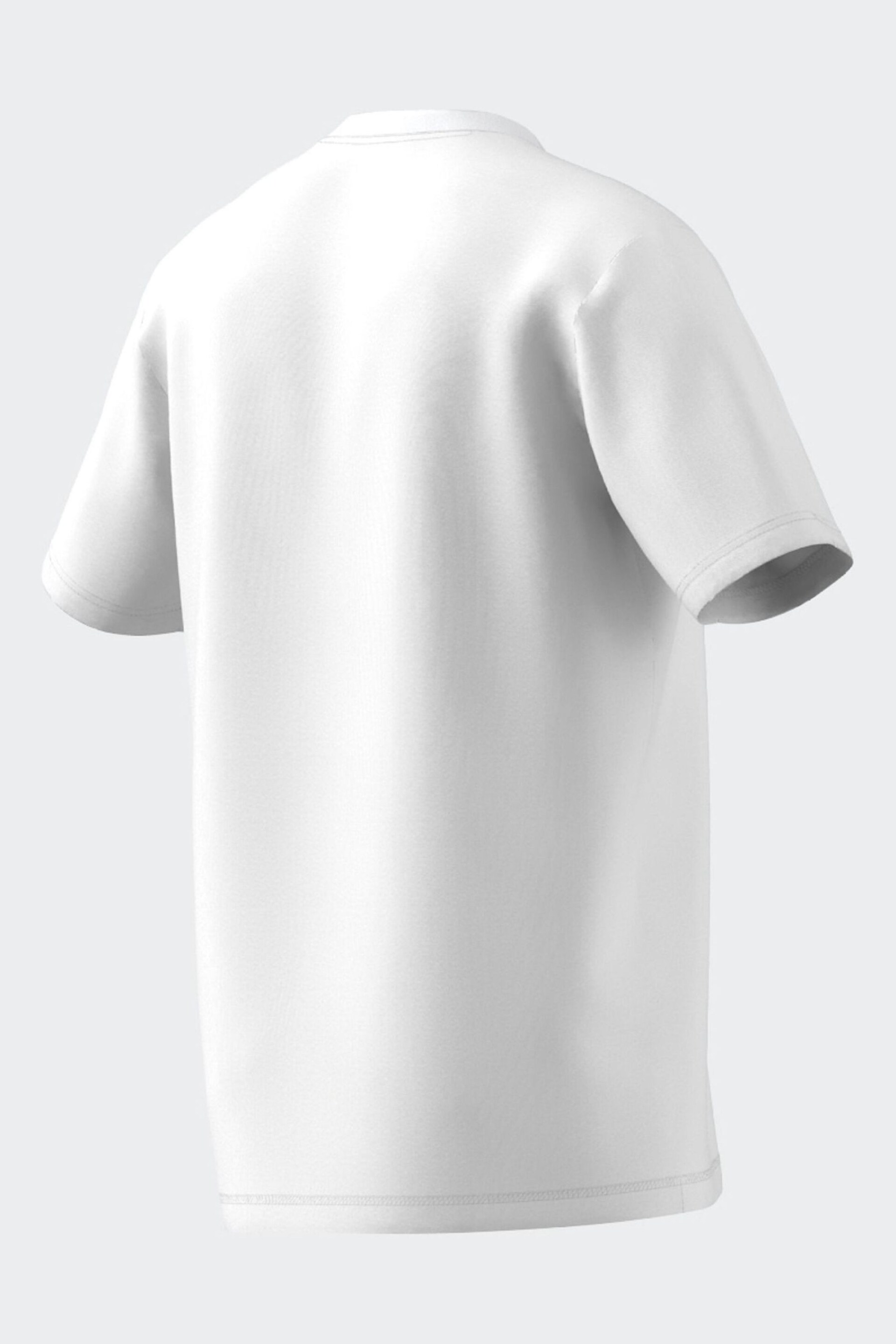 adidas White Multi Logo Graphic T-Shirt - Image 11 of 15