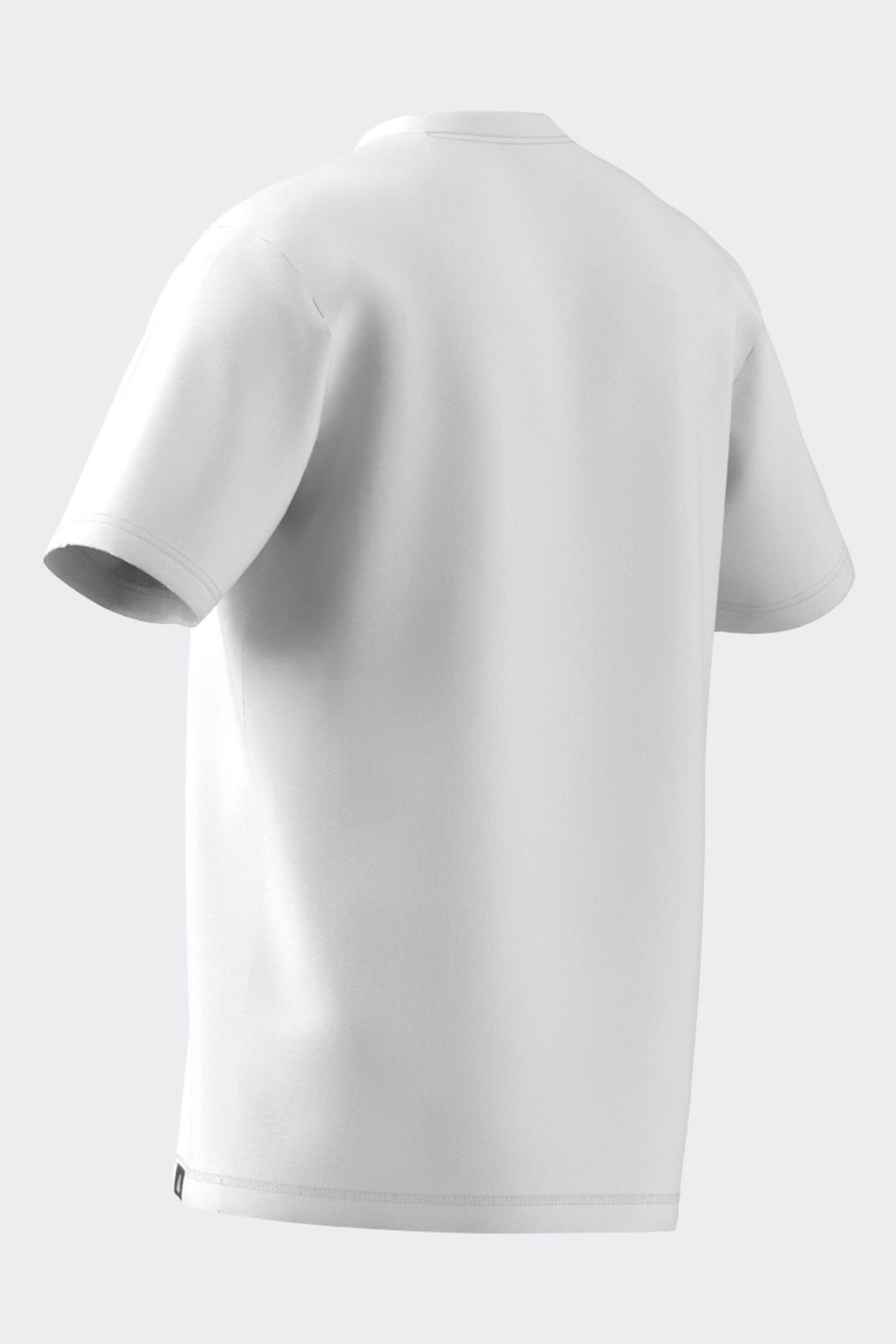 adidas White Multi Logo Graphic T-Shirt - Image 14 of 15