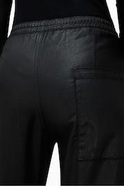 AllSaints Black Coated Frieda Trousers - Image 6 of 7