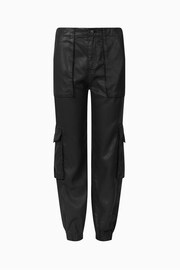 AllSaints Black Coated Frieda Trousers - Image 7 of 7