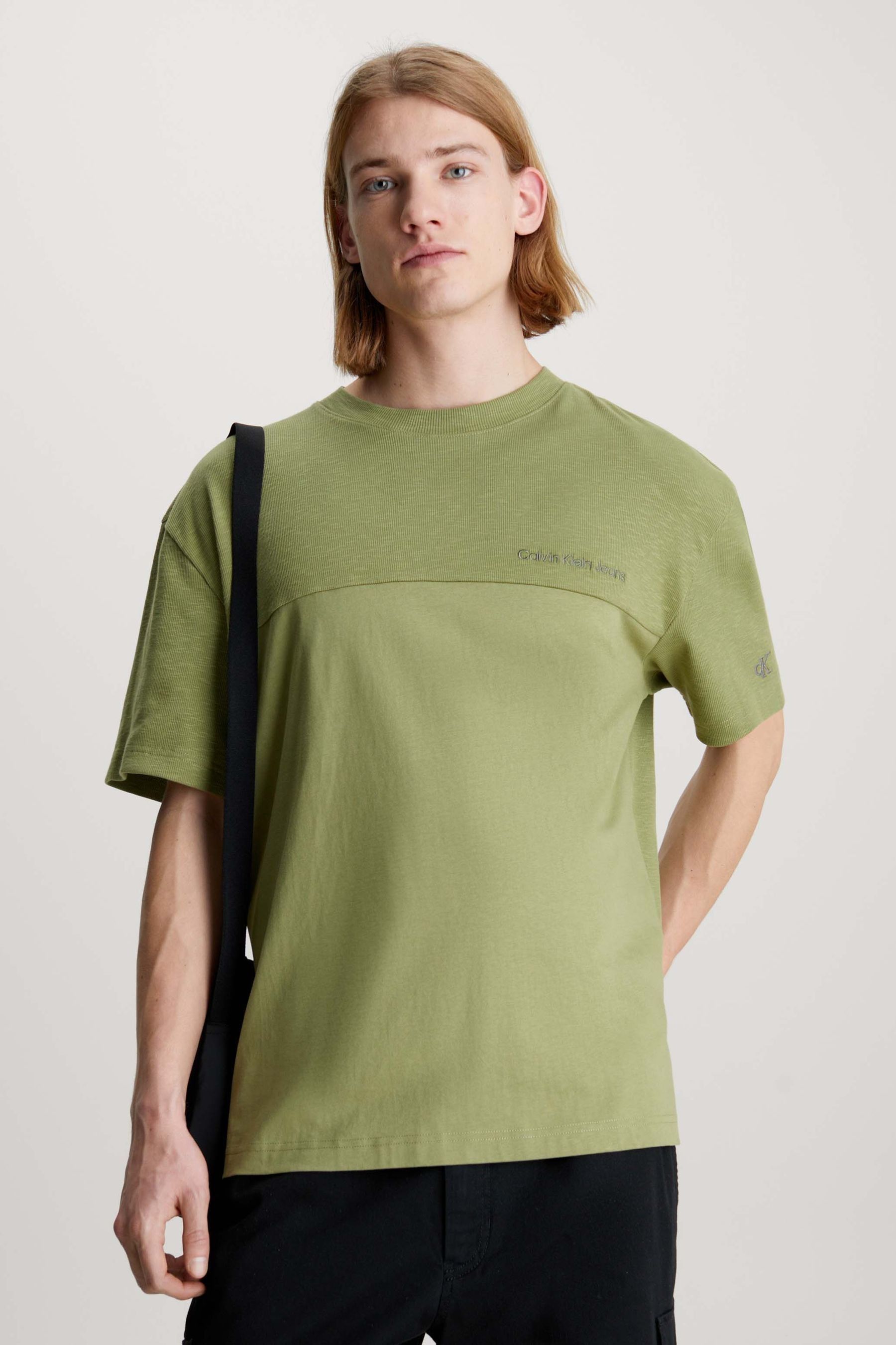 Buy Calvin Klein Green Cut And Sew Logo T Shirt from Next Luxembourg