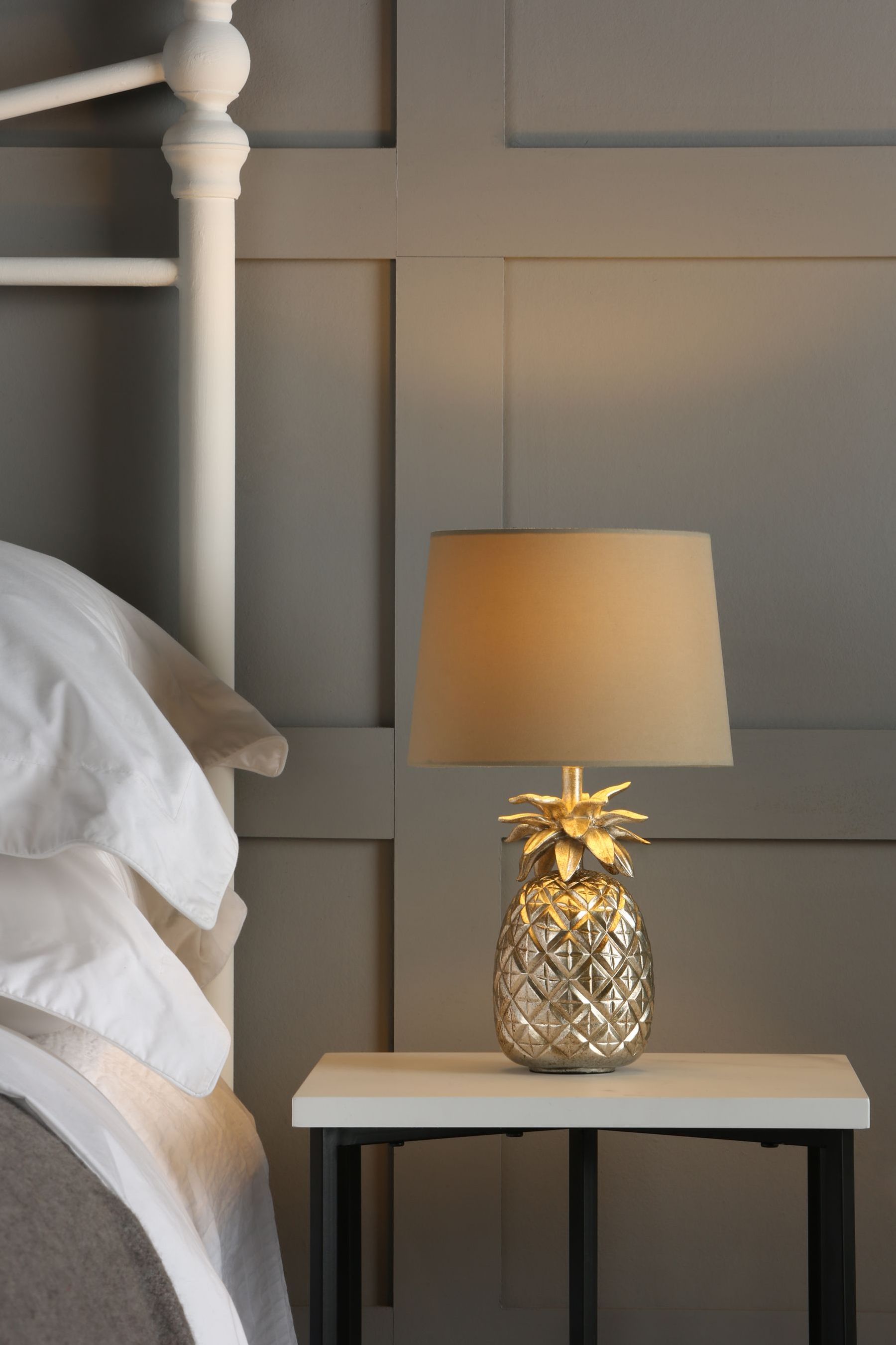 Buy Laura Ashley Gold Pineapple Table Lamp With Ivory Shade from the Next UK online shop
