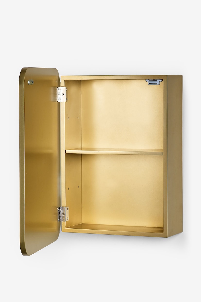 Gold Mirrored Storage Single Wall Cabinet - Image 6 of 7