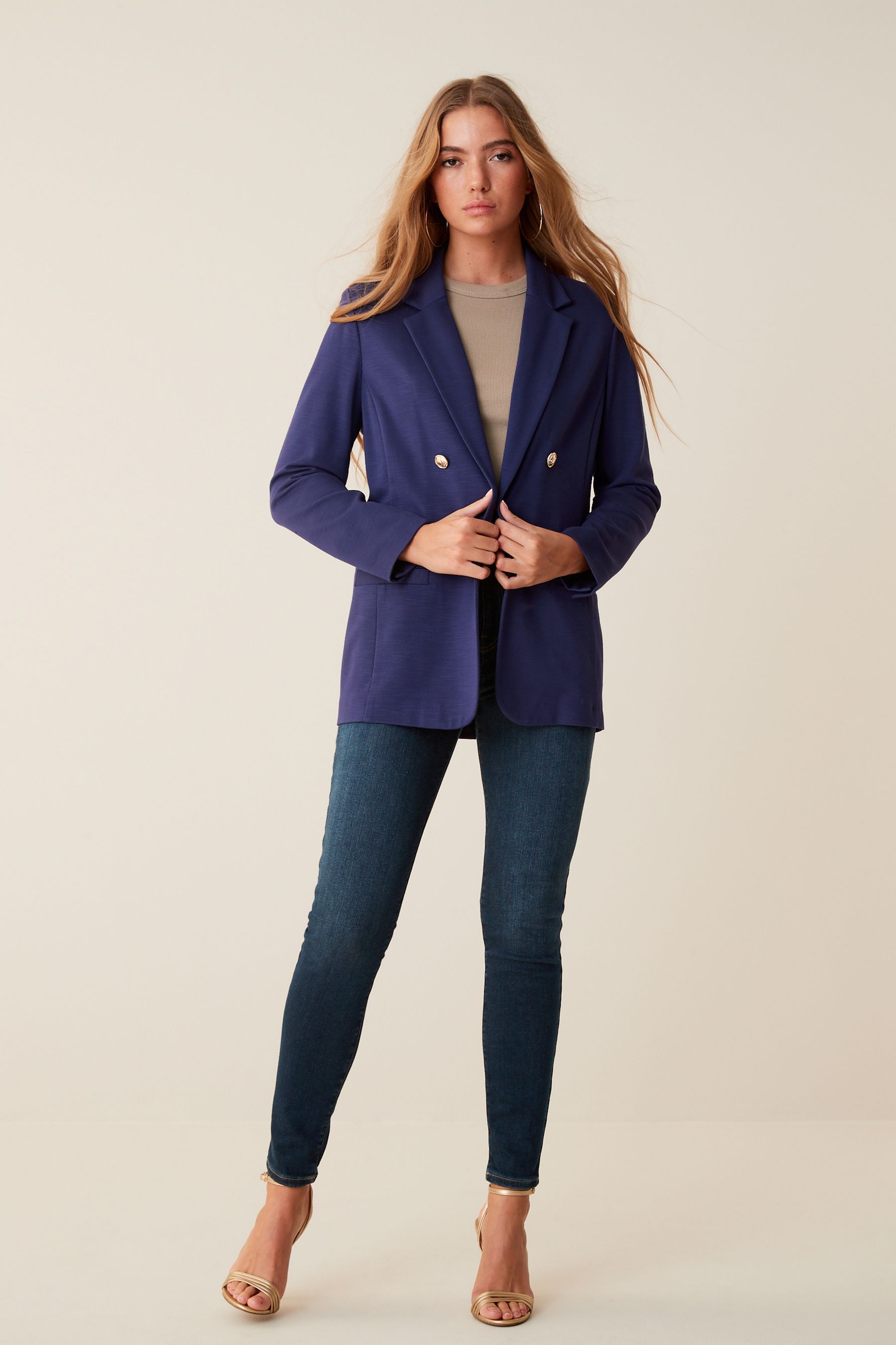 Buy Navy Blue Ponte Blazer from Next Germany