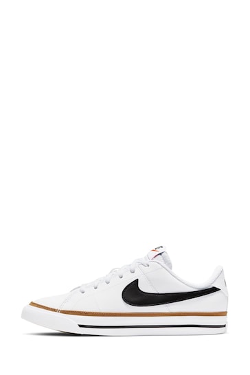 Nike White/Black Youth Court Legacy Trainers