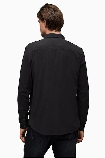 AllSaints Black Lovell Long Sleeve Shirt