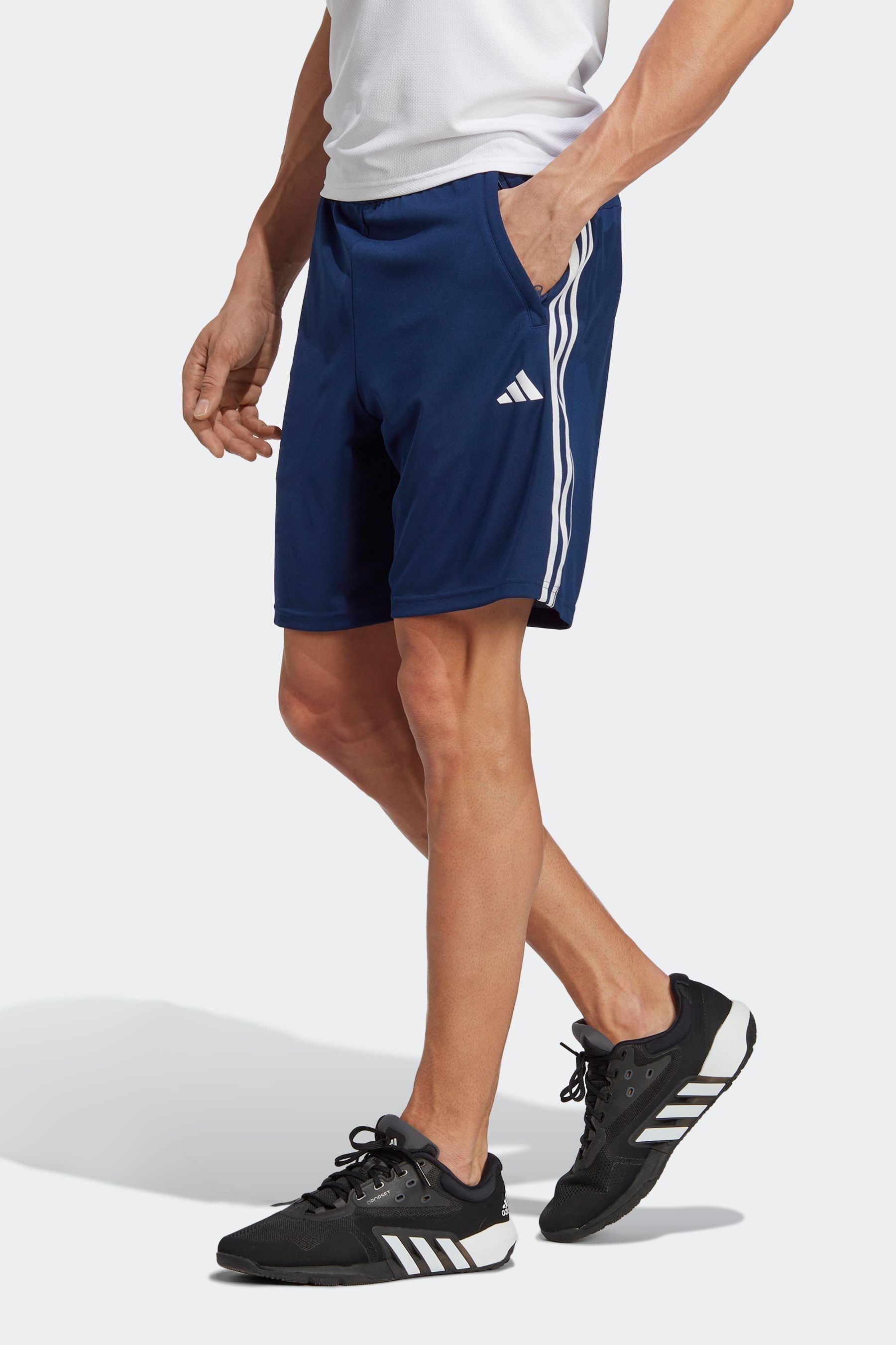 Adidas essential 3 stripe shorts new arrivals