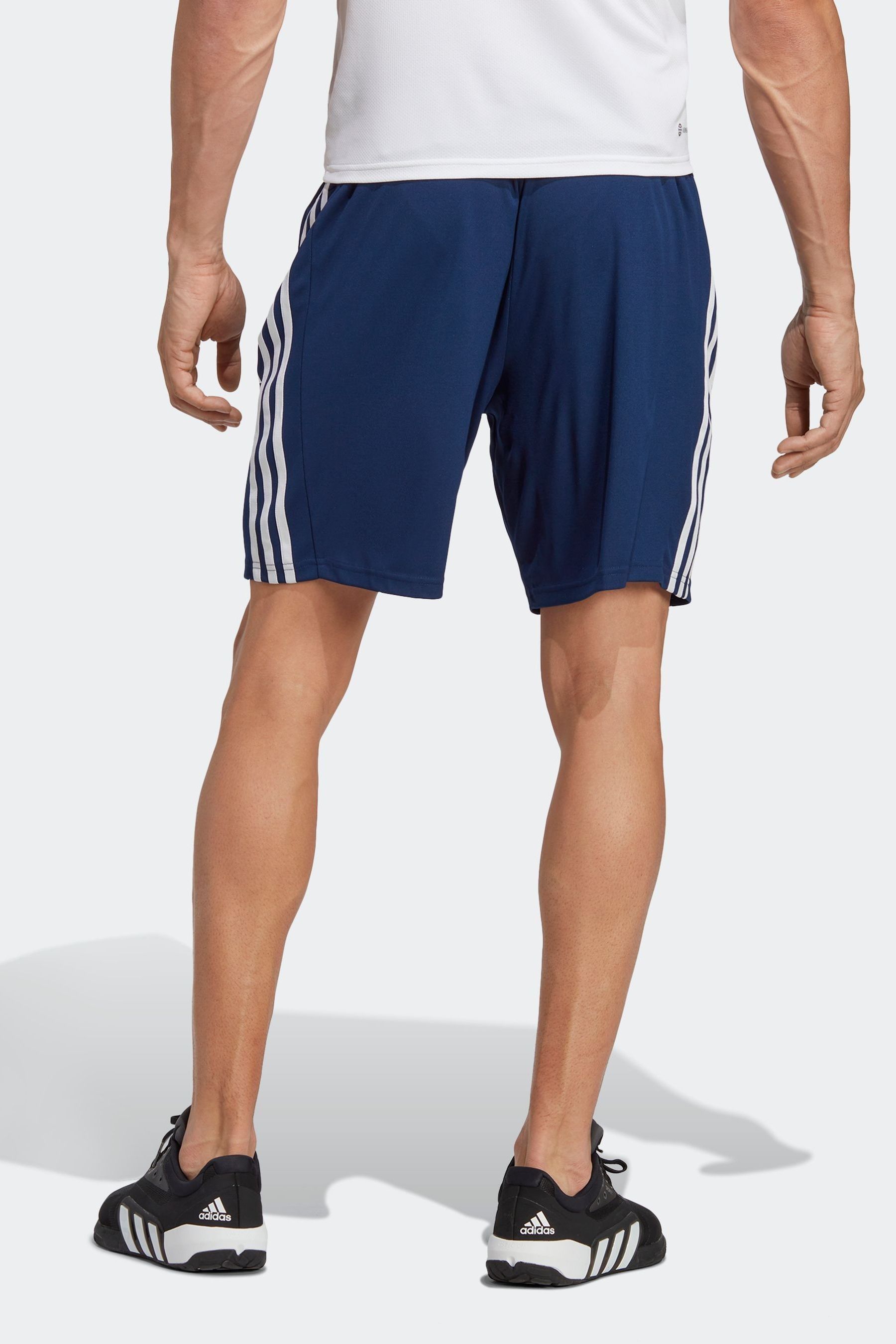 Buy adidas Blue Train Essentials 3 Stripe Shorts from the Next UK online shop