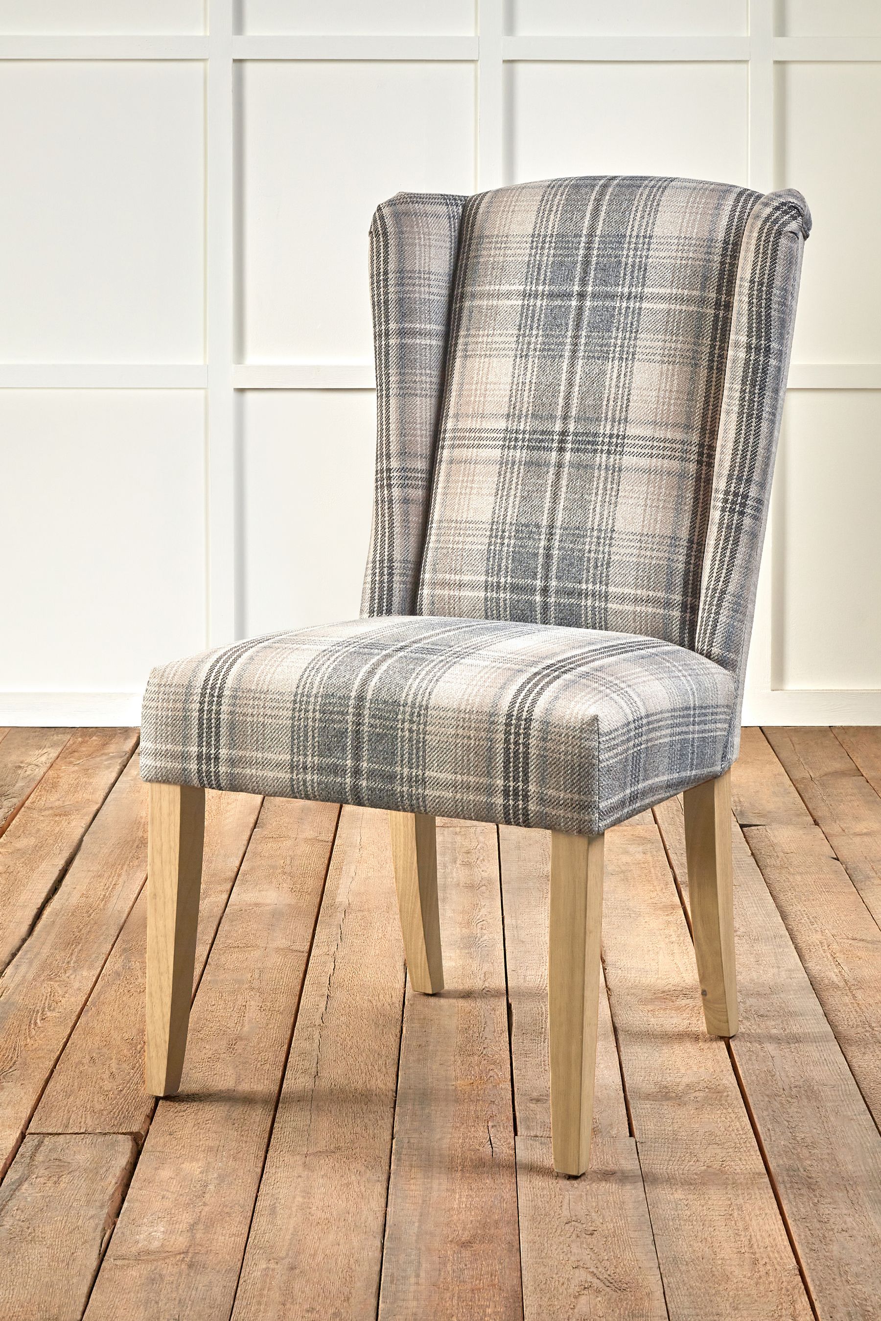 Buy Versatile Check Nevis Grey Sherlock Dining Non Arm Chair from