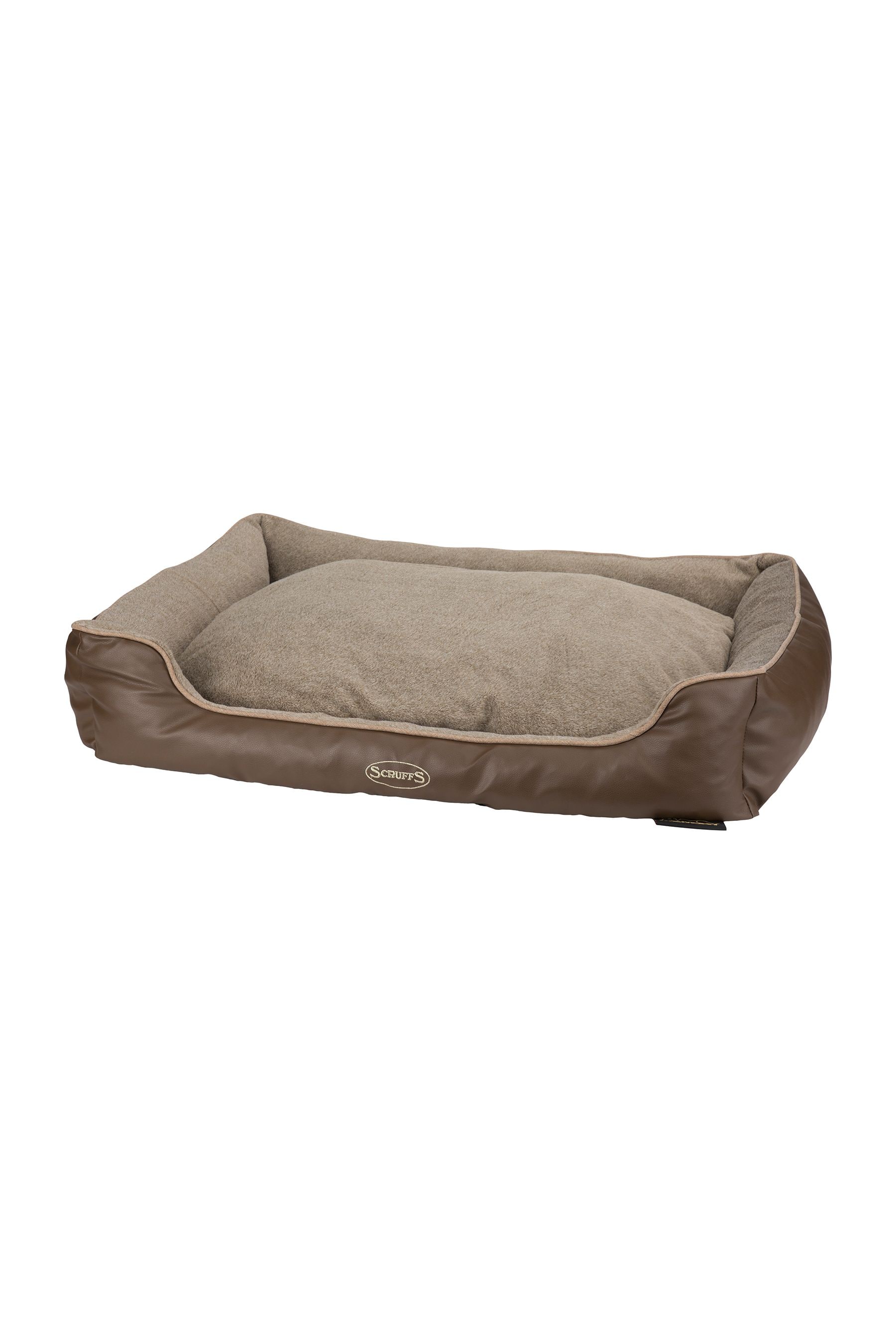 Buy Scuffs Brown Large Chateau Memory Foam Orthopaedic Dog Box Bed