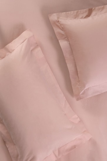 Set of 2 Pink Easy Care Polycotton Pillowcases