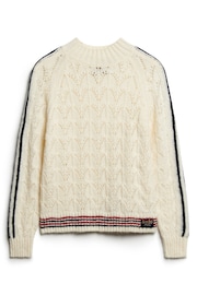 Superdry Cream Pointelle Knit Jumper - Image 4 of 5