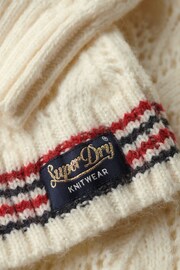 Superdry Cream Pointelle Knit Jumper - Image 5 of 5