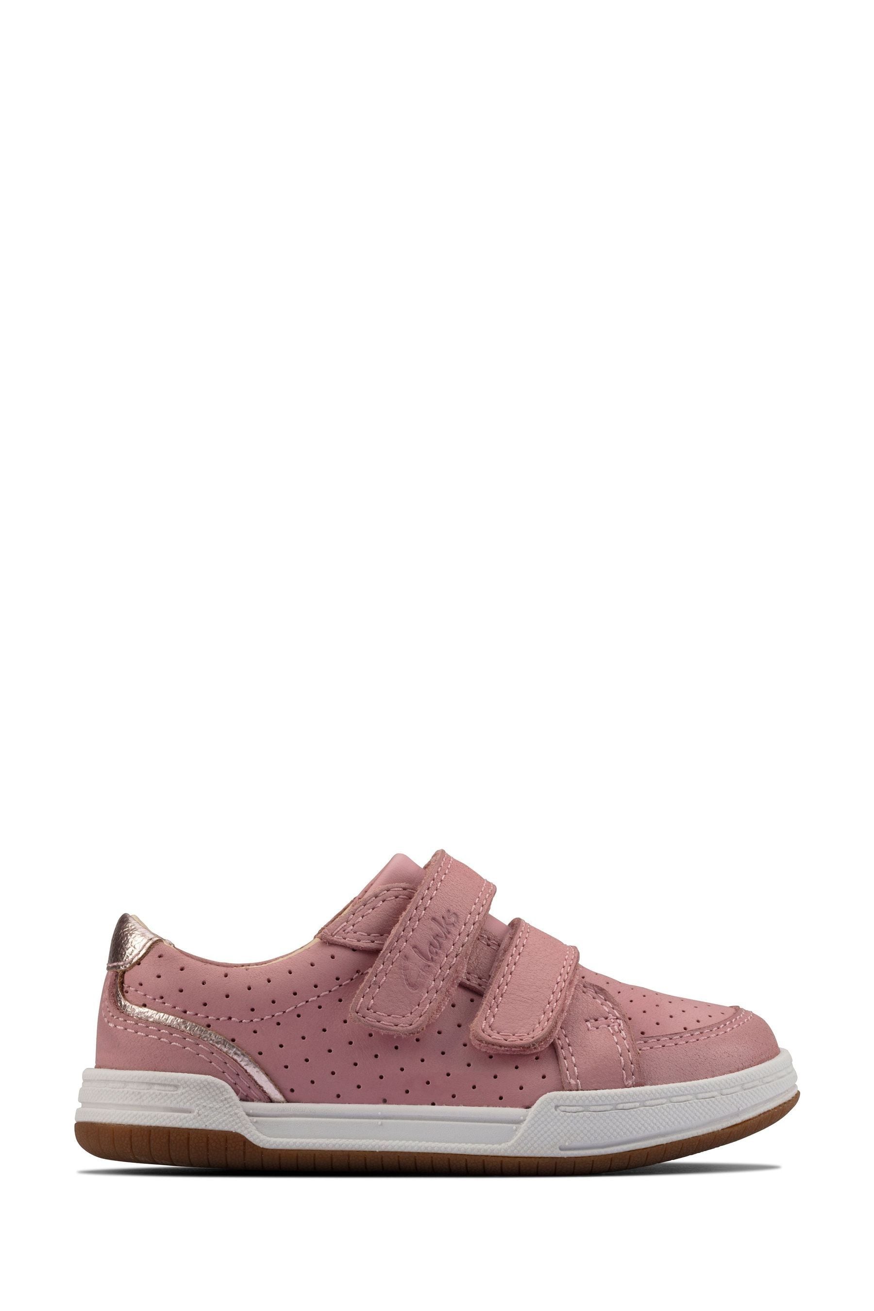 Buy Clarks Light Pink Multi Fit Leather Fawn Solo T Shoes from Next Luxembourg