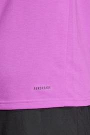 adidas Purple 100% Cotton Train Essentials Feelready Training T-Shirt - Image 7 of 7