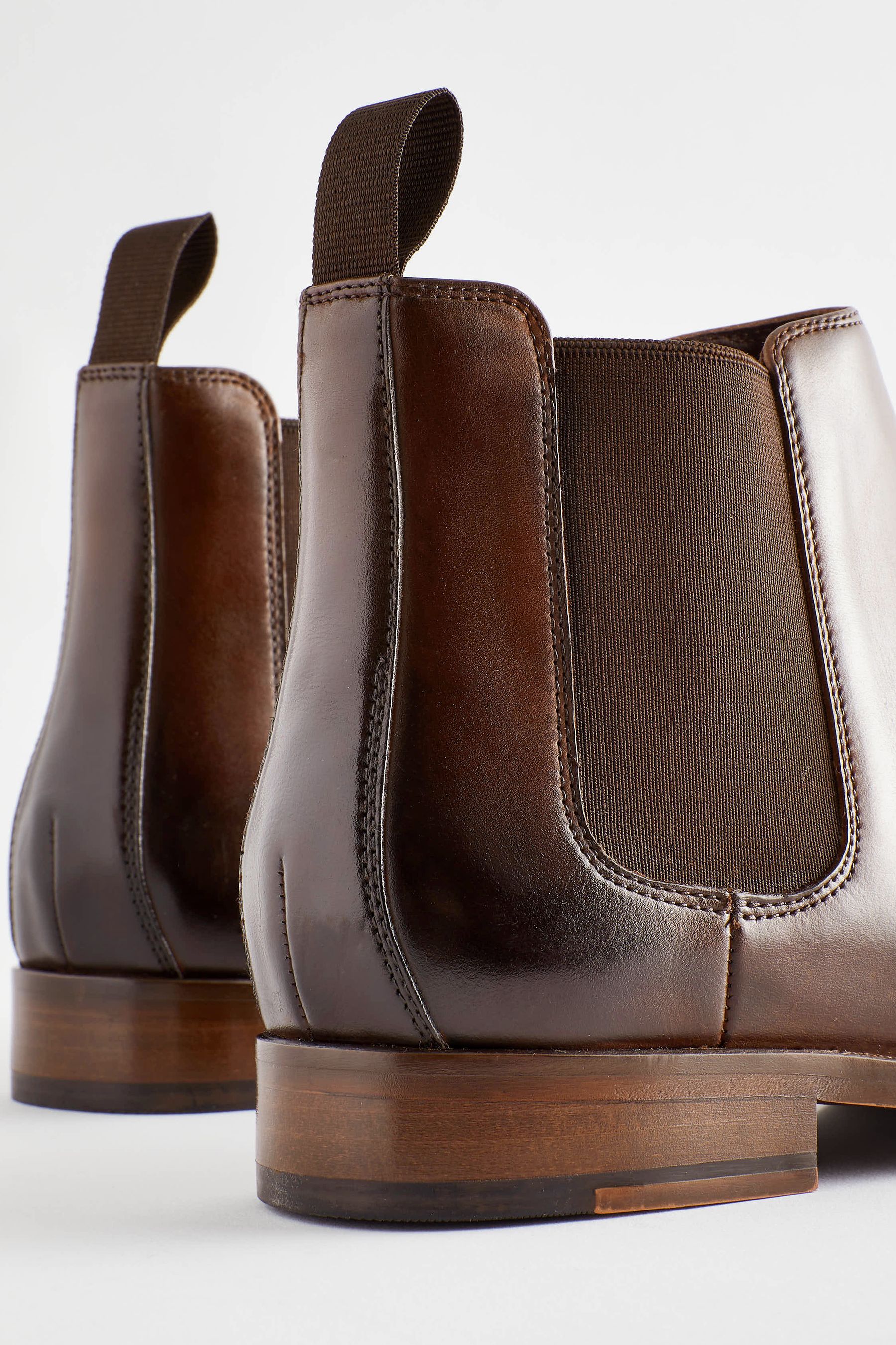 Tan Brown Signature Leather Chelsea Boots