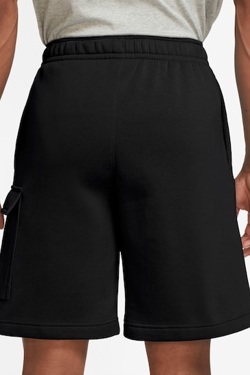 Nike Black Club Fleece Cargo Shorts