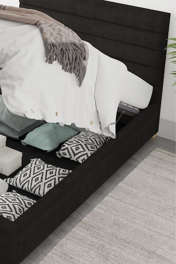 Aspire Furniture Charcoal Grey Kelly Ottoman Bed