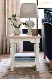 Laura Ashley White Dorset Side Table - Image 2 of 6