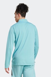 adidas Blue Chrome Train Essentials Training Long Sleeve Sweatshirt - Image 3 of 7