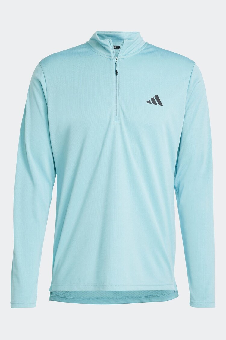 adidas Blue Chrome Train Essentials Training Long Sleeve Sweatshirt - Image 7 of 7