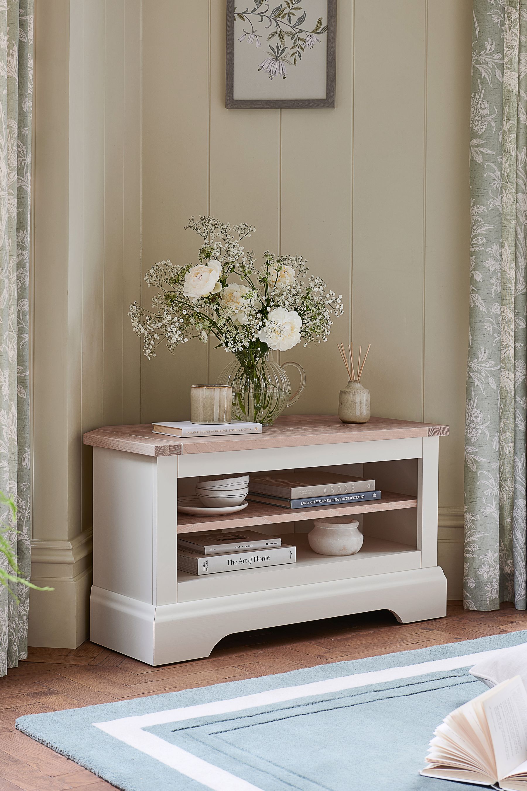 Buy Laura Ashley White Dorset Corner TV Stand from the Next UK