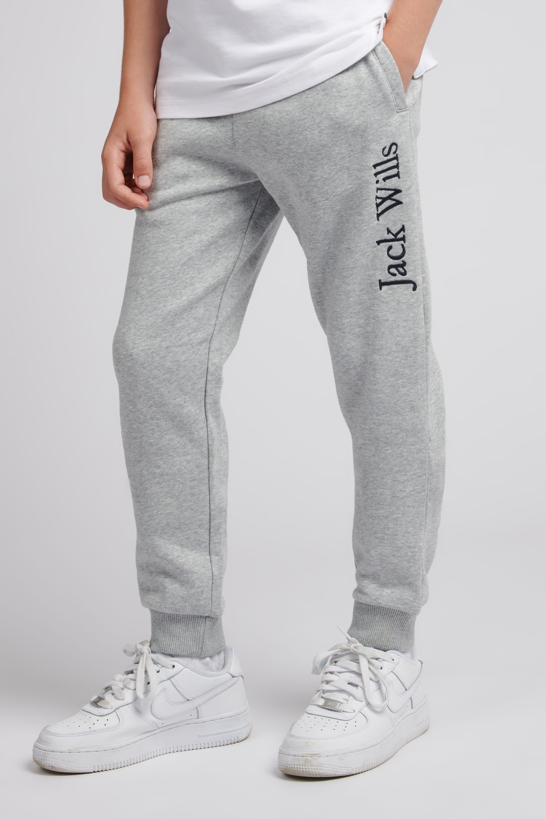 Buy Jack Wills Boys Grey Joggers from Next Luxembourg