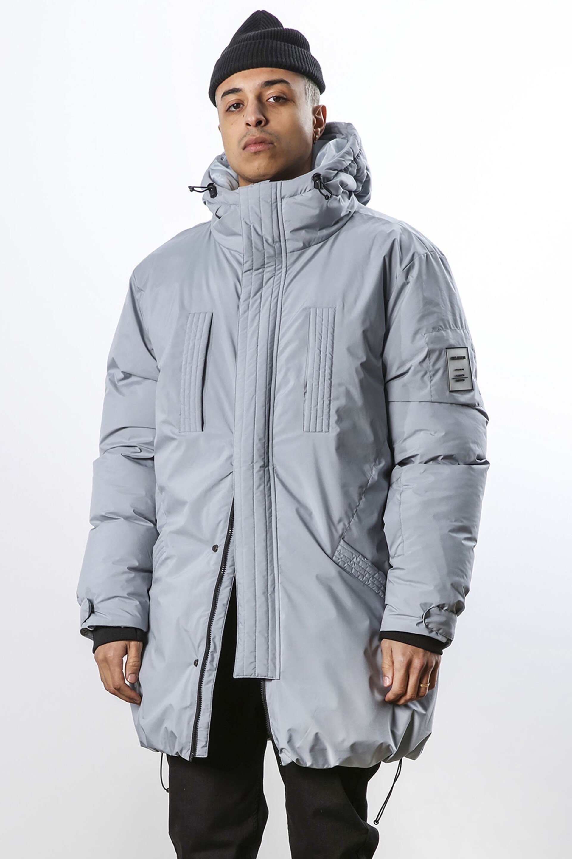 Religion Grey Medium Weight Padded Parka - Image 1 of 5