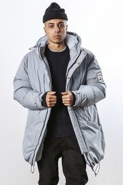 Religion Grey Medium Weight Padded Parka - Image 3 of 5