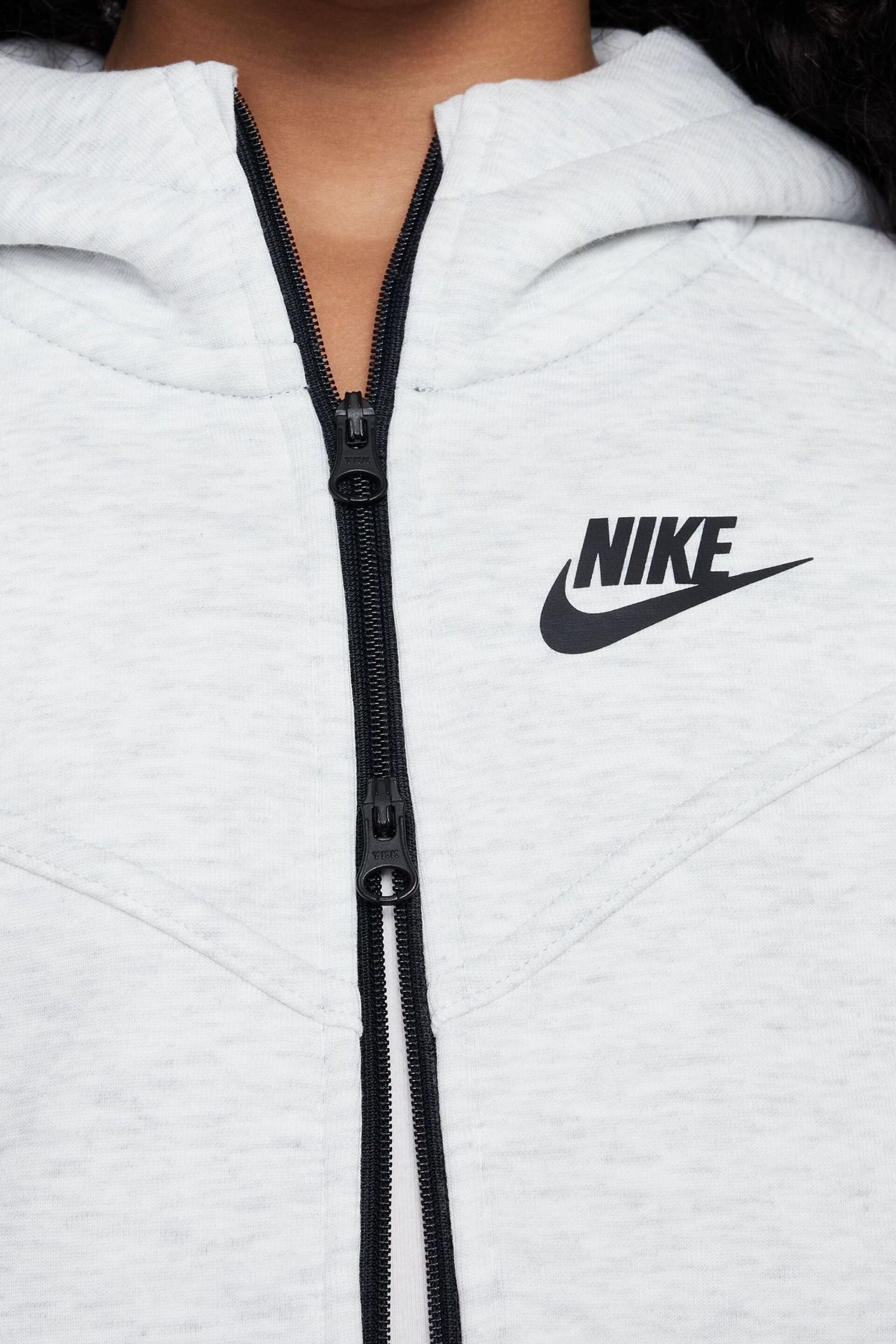 Nike Dark Grey Tech Fleece Zip Through Hoodie - Image 4 of 7