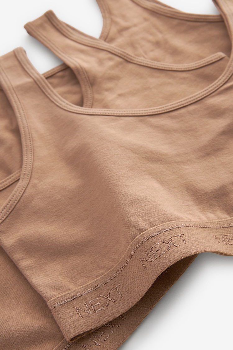 Praline Beige Crop Tops 3 Pack (5-16yrs) - Image 4 of 4