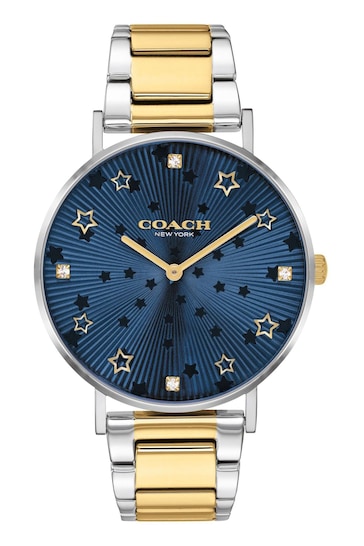 COACH Steel & Gold Plated Two Toned Perry Watch