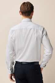 White/Bronze Brown Regular Fit Single Cuff Shirt And Tie Pack - Image 3 of 8