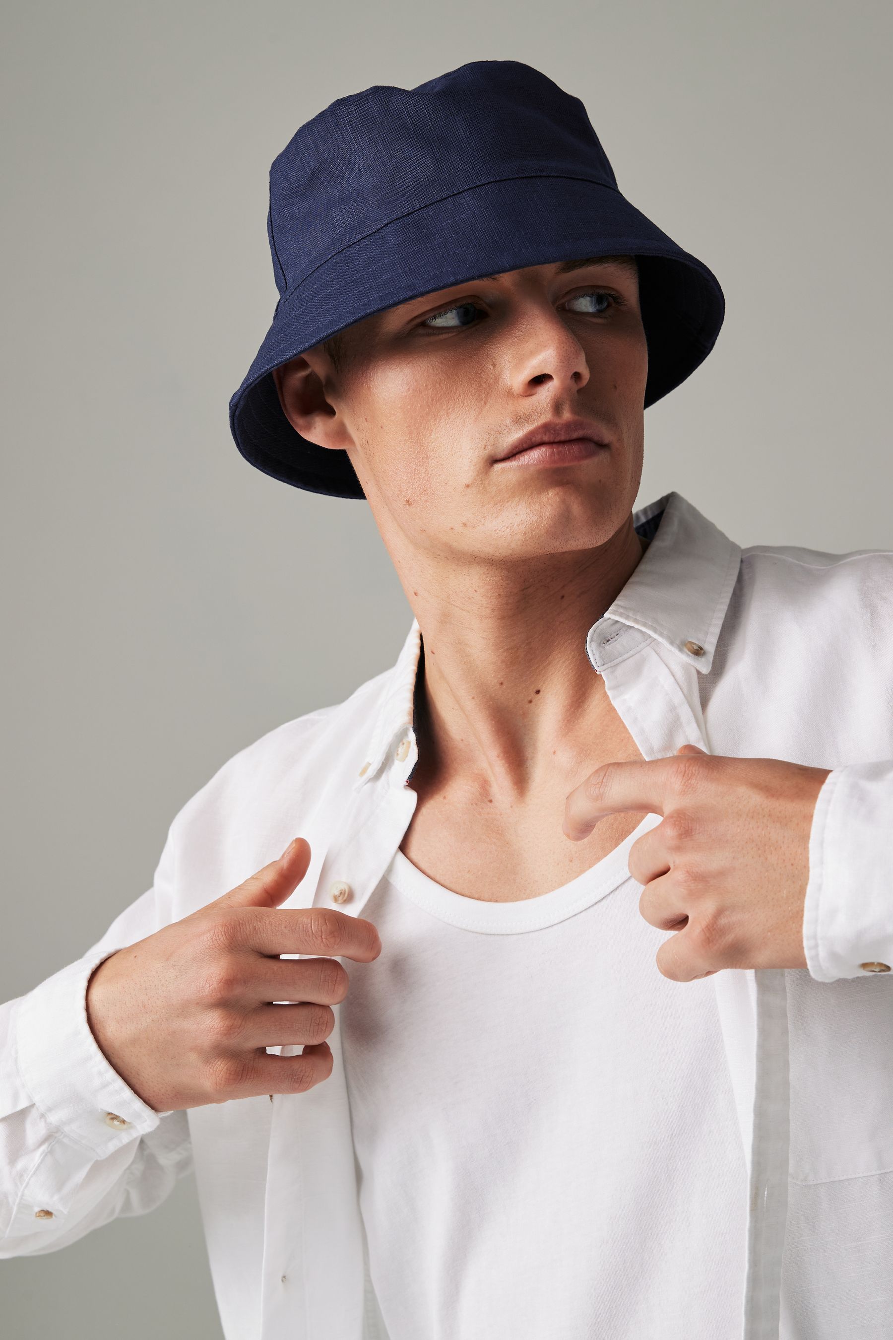 Linen bucket hat discount