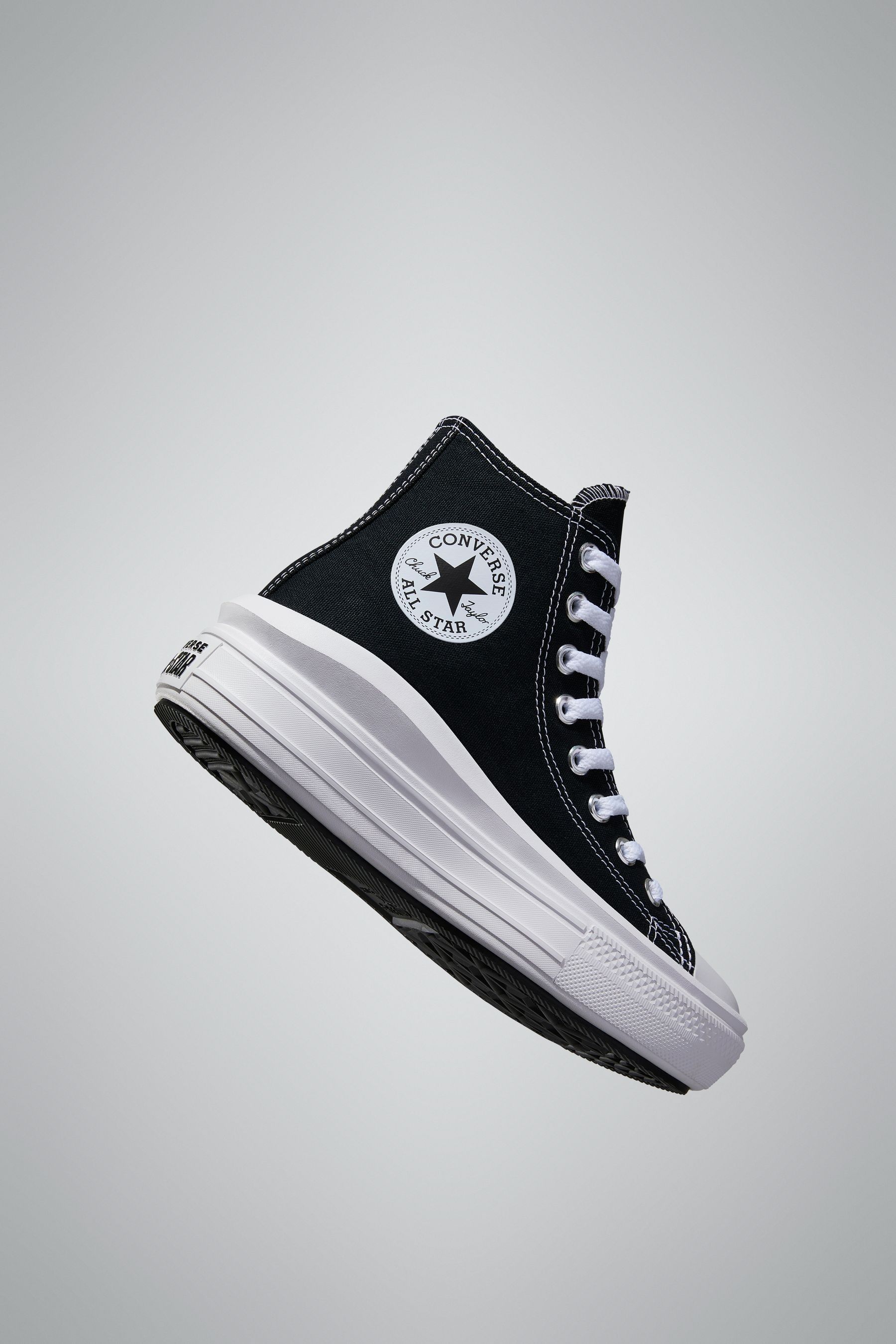 Women's black high top converse on sale