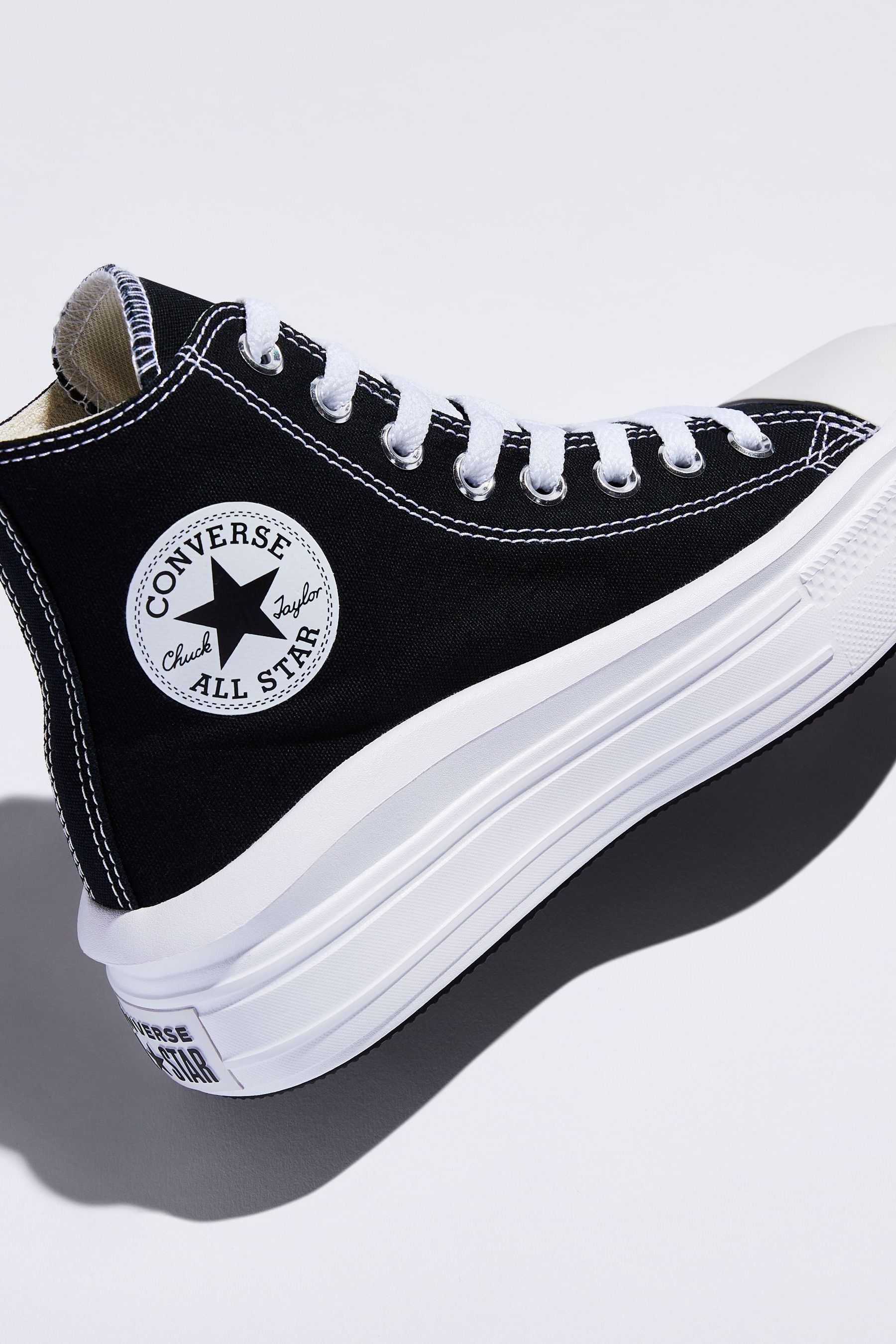 Ladies black high top converse best sale