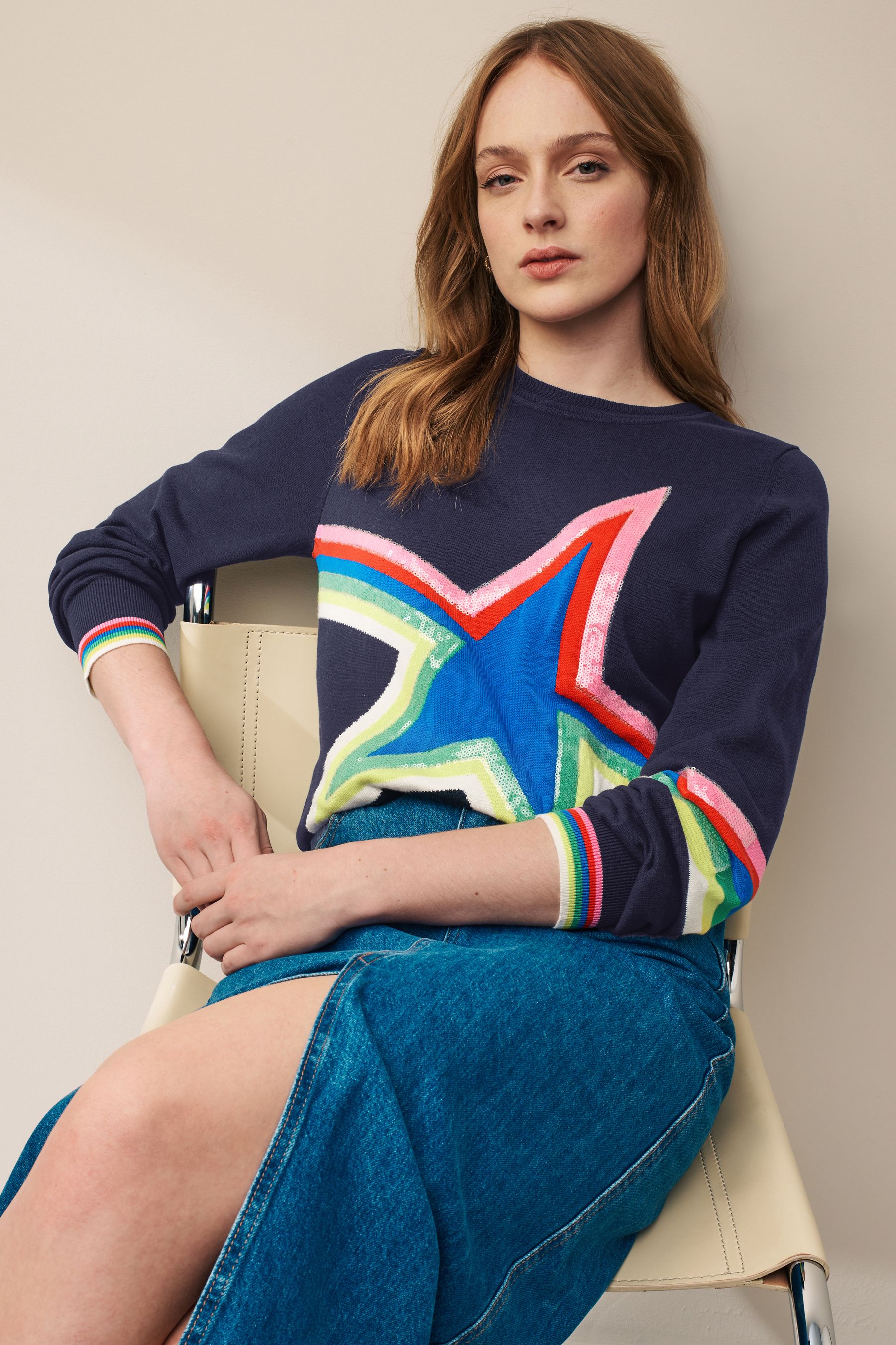 Next ladies star jumper outlet