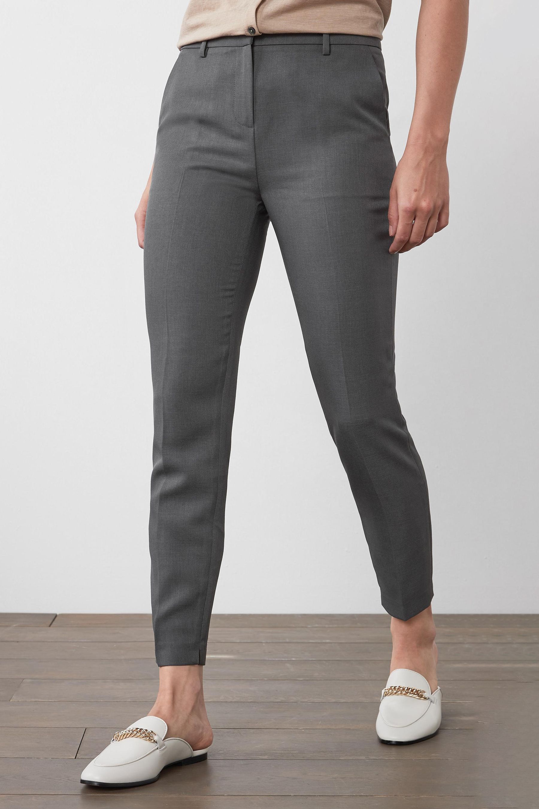 Womens grey slim fit trousers 2025