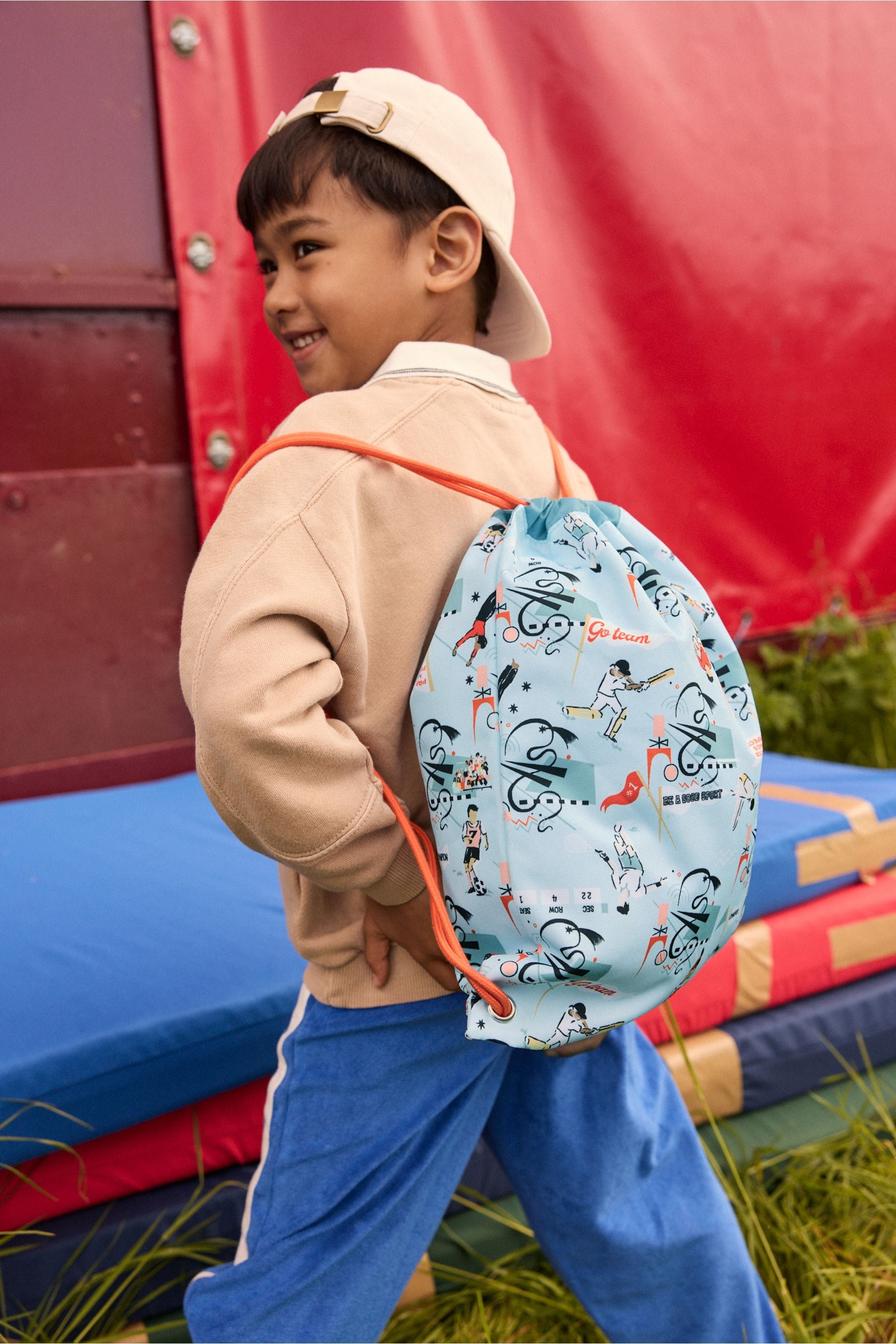 Buy Cath Kidston Blue Kids Drawstring Backpack from Next Malta
