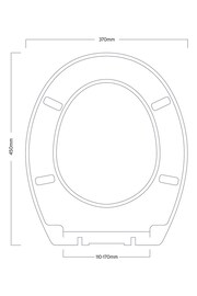 Showerdrape White Soft Close Toilet Seat with Button Release - Image 4 of 4