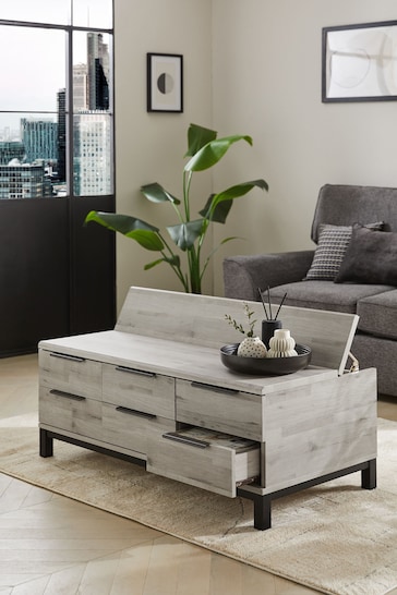 Grey Bronx Large Coffee Table With Drawers