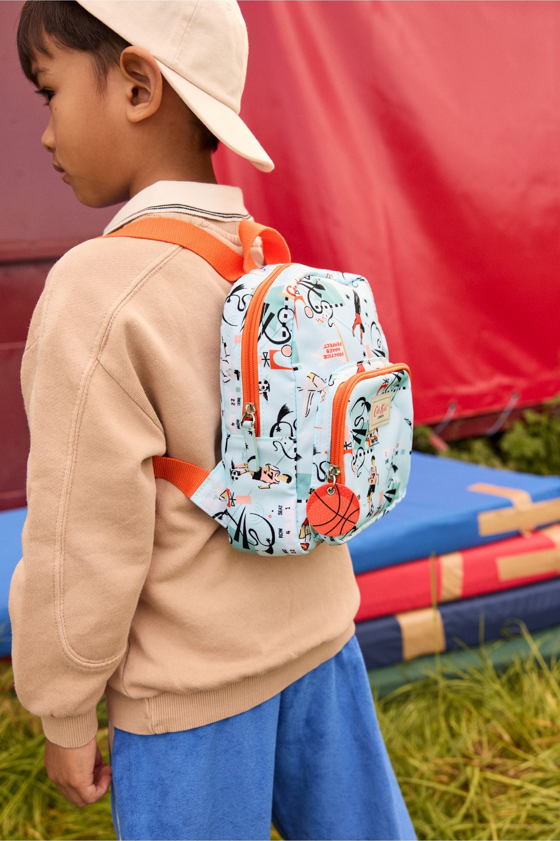 Buy Cath Kidston Blue Sports Print Mini Backpack from the Next UK online shop