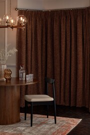Rust Brown Next Multi Chenille Pencil Pleat Lined Curtains - Image 2 of 5