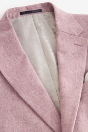Pink Regular Fit Nova Fides Italian Wool Blend Suit: Jacket - Image 10 of 13